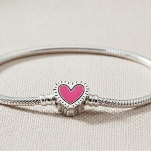Silver Heart Charm Bracelet
